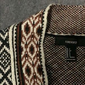 Patterned oversize cardigan, small